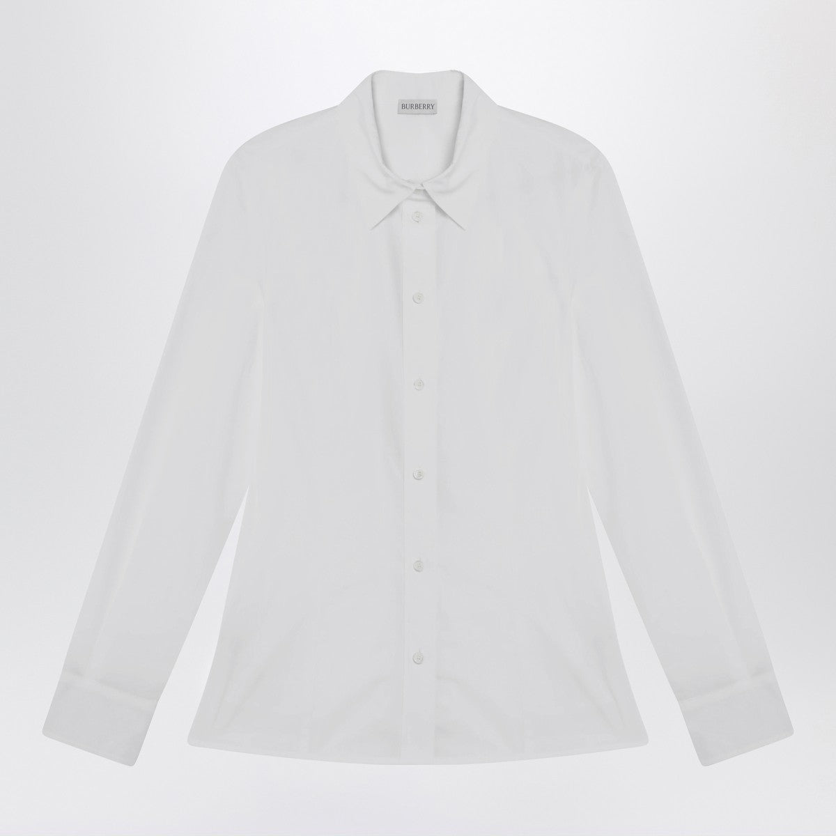 Burberry White cotton slim-fit shirt Burberry 