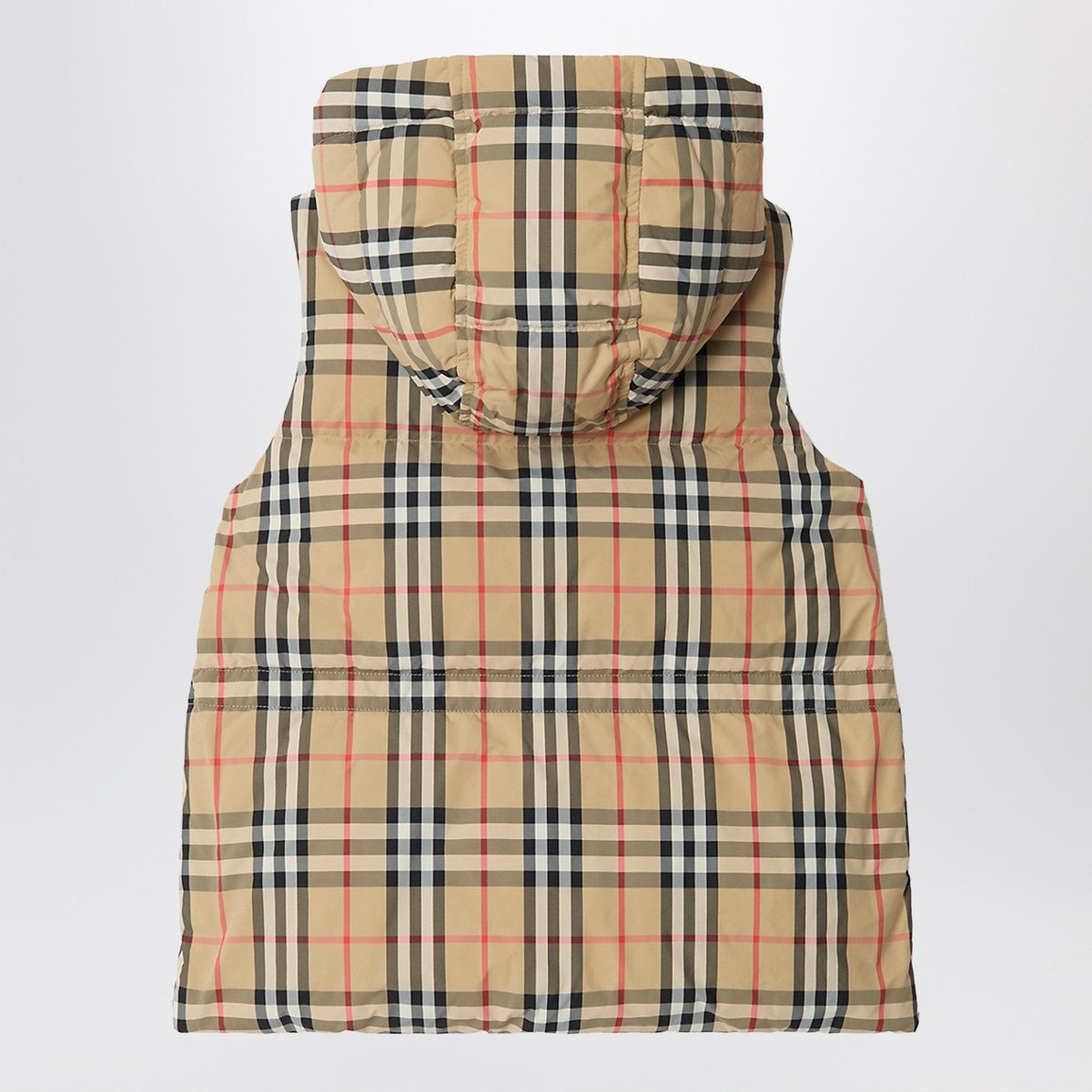 Burberry Nylon sleeveless down jacket with Check motif Burberry 