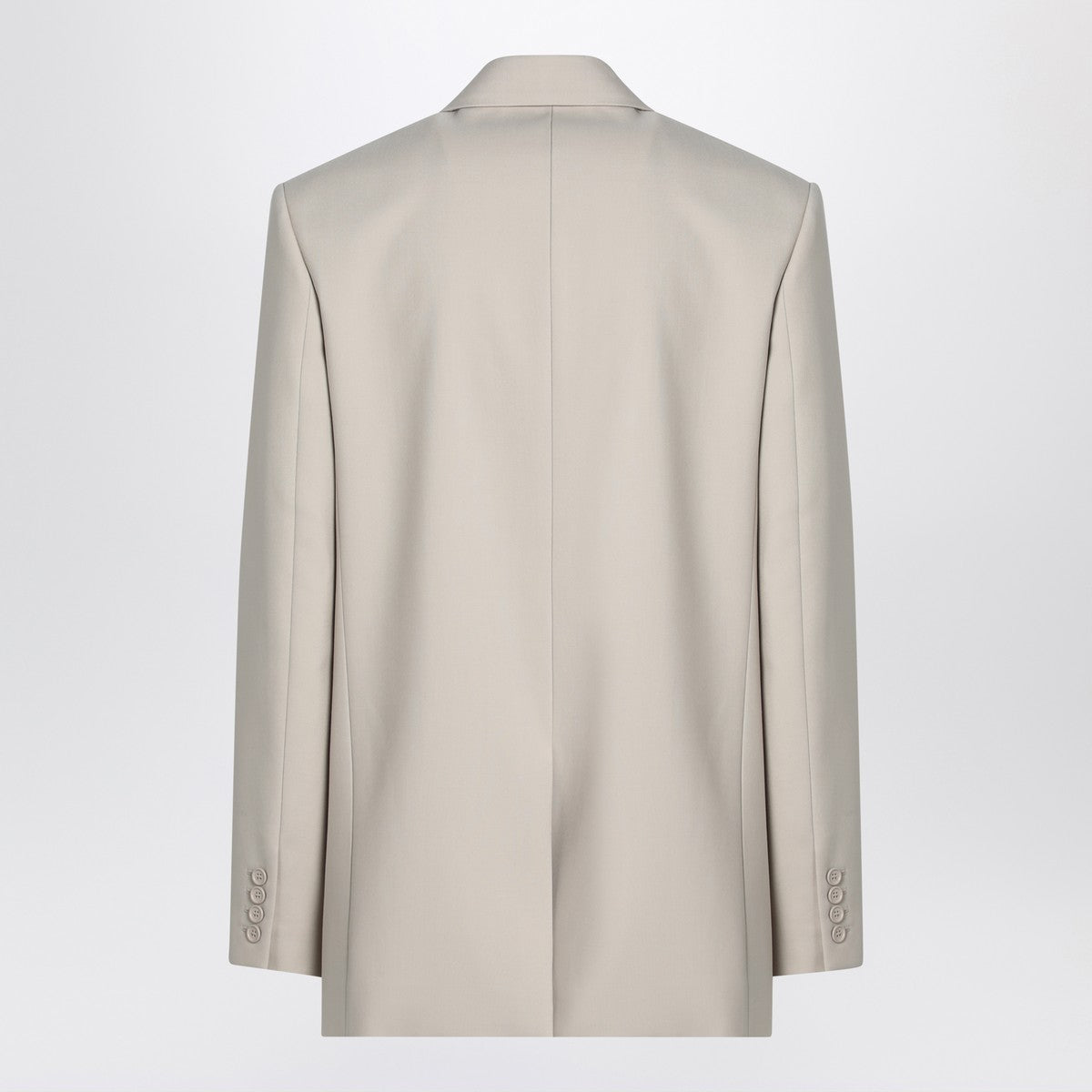 Saint Laurent Light beige single-breasted wool jacket Saint Laurent 