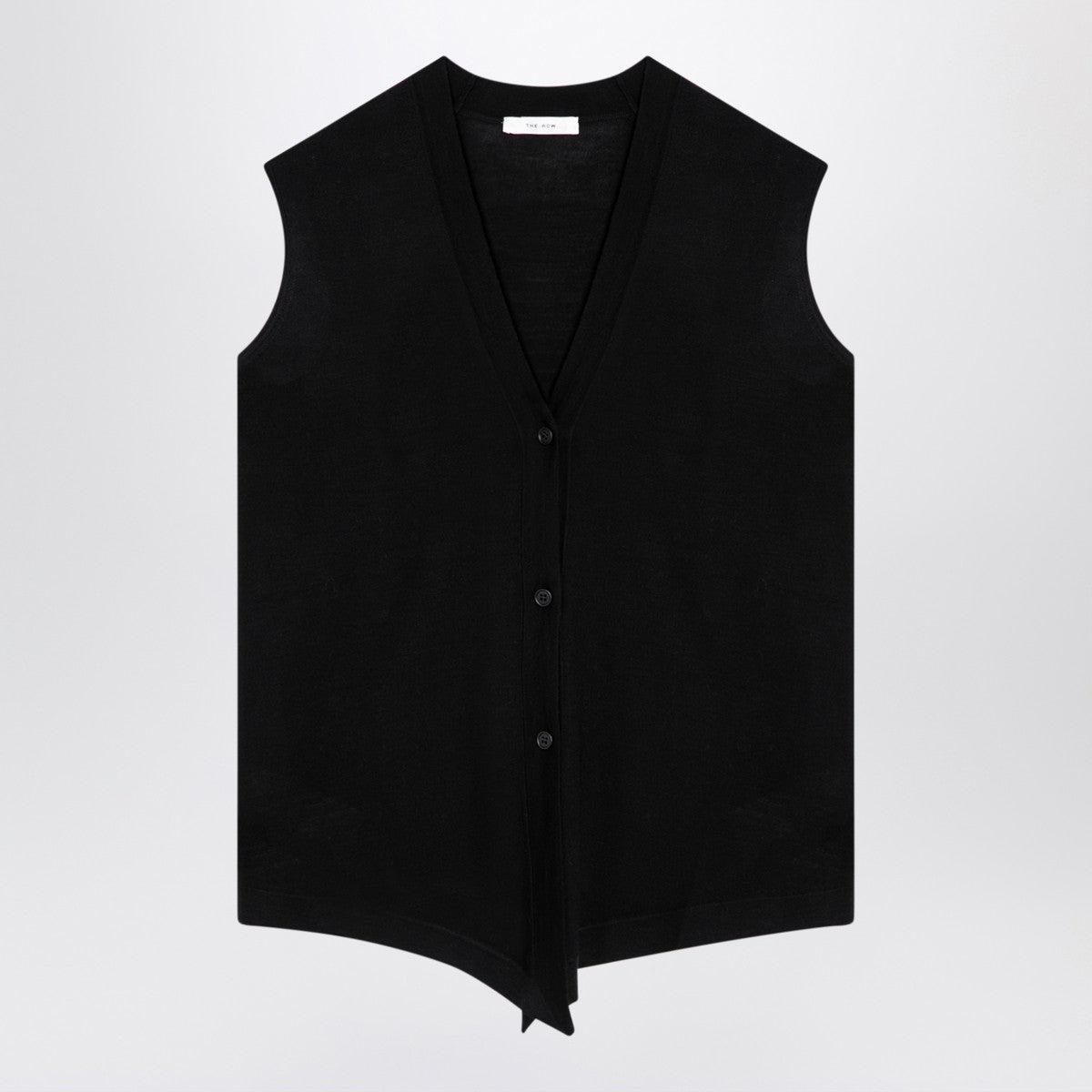 The Row Black wool Waistcoat cardigan The Row 