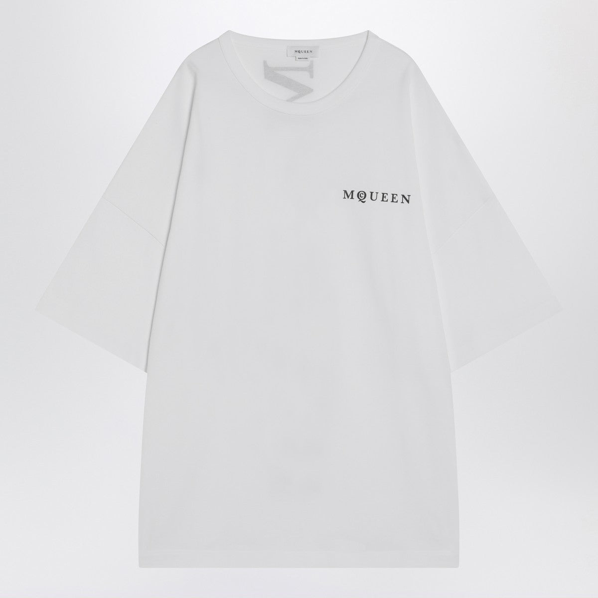 Alexander McQueen White oversized t-shirt with logo Alexander Mcqueen 