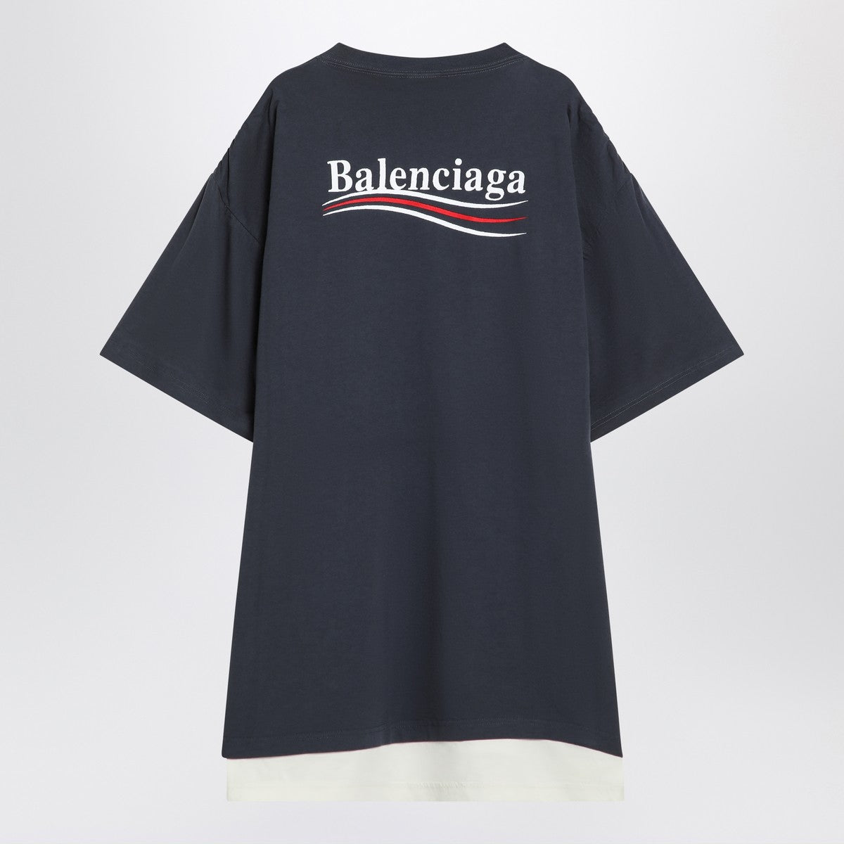 Balenciaga Double T-shirt Political Campaign navy/white Balenciaga 