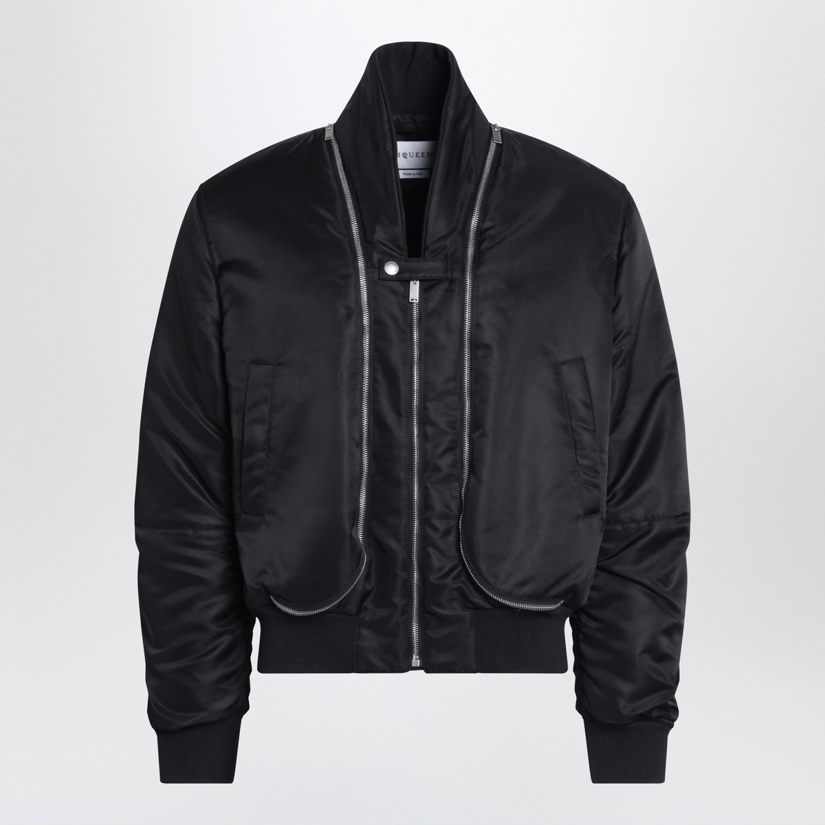 Alexander McQueen Black nylon zip bomber Alexander Mcqueen 