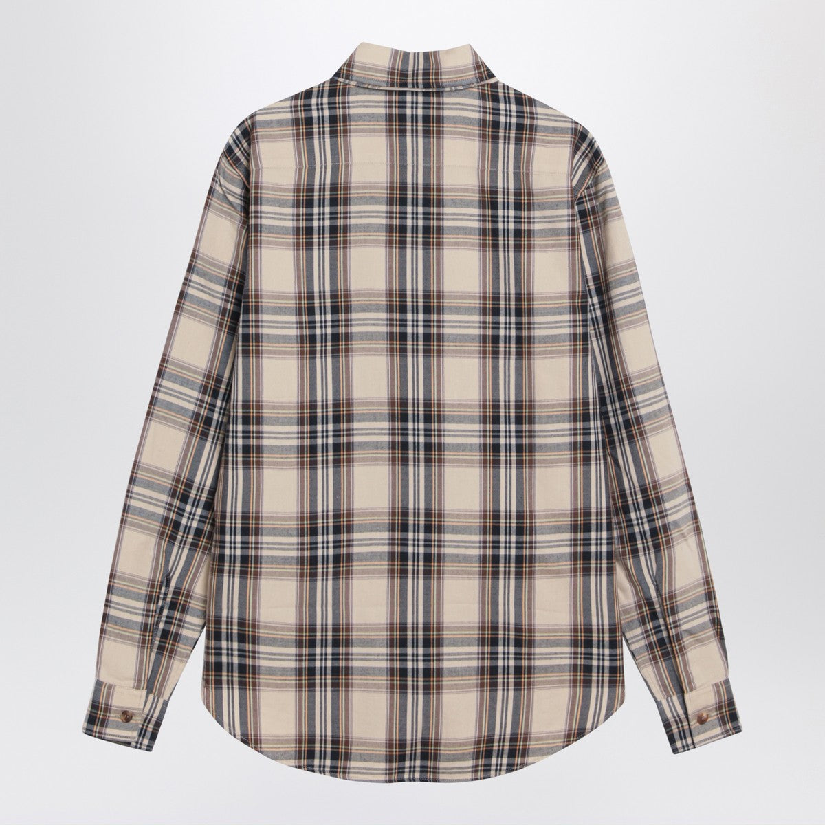 Saint Laurent Cassandre lavallière shirt in tartan cotton Saint Laurent 
