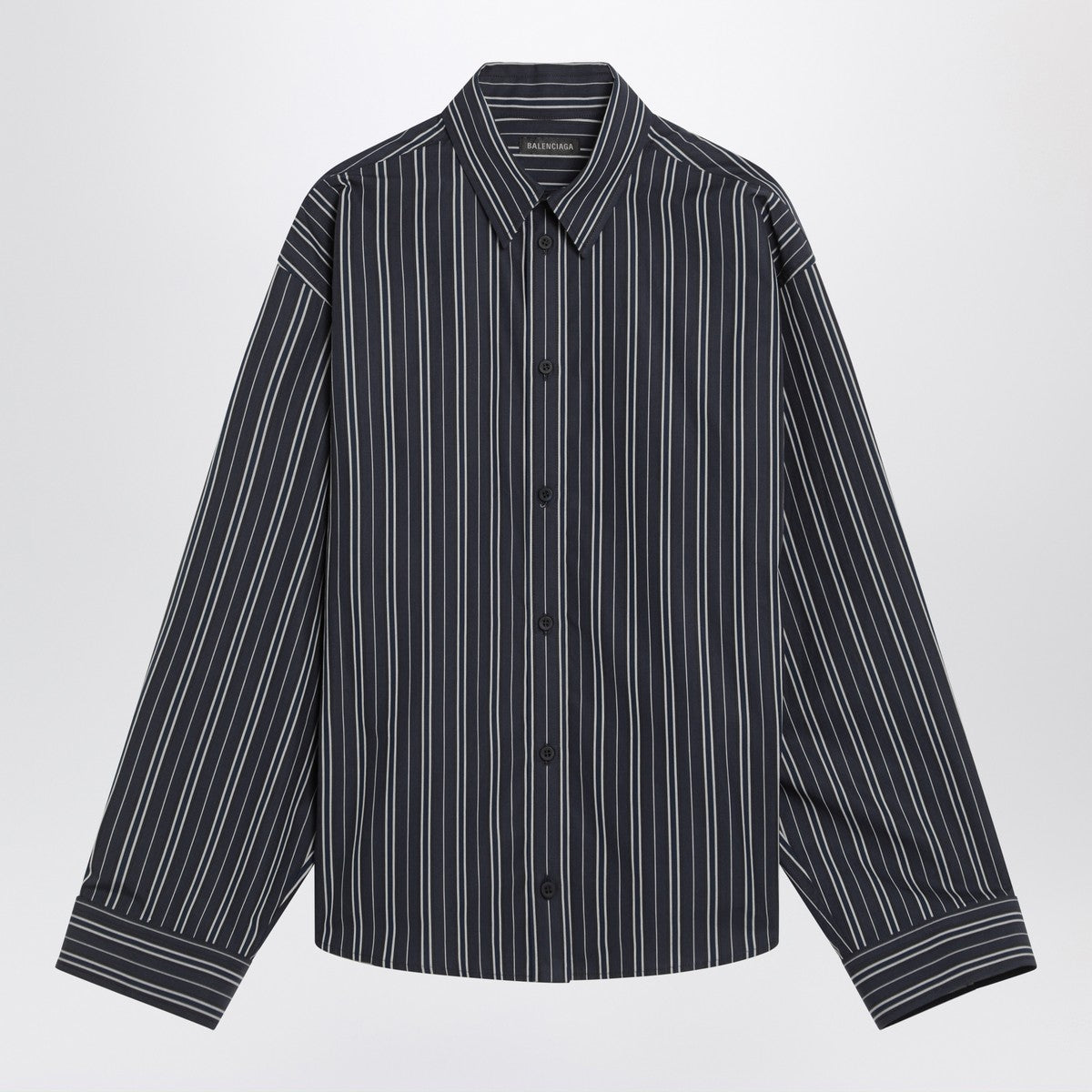 Balenciaga Navy blue striped cotton shirt Balenciaga 