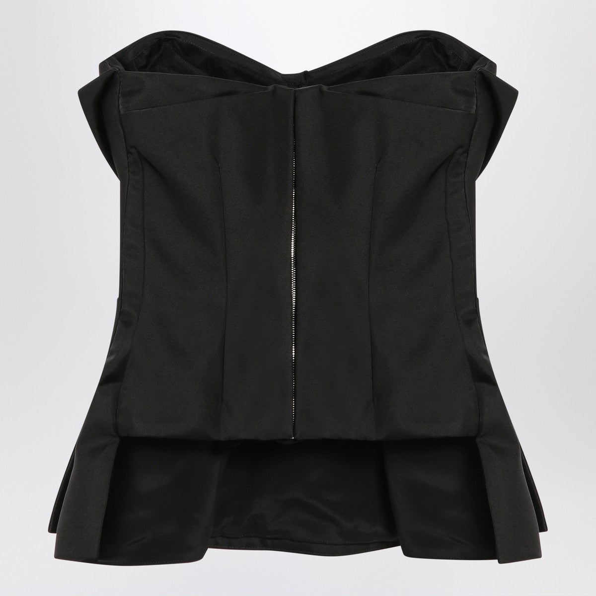 Alexander McQueen Black corset top in silk blend Alexander Mcqueen 