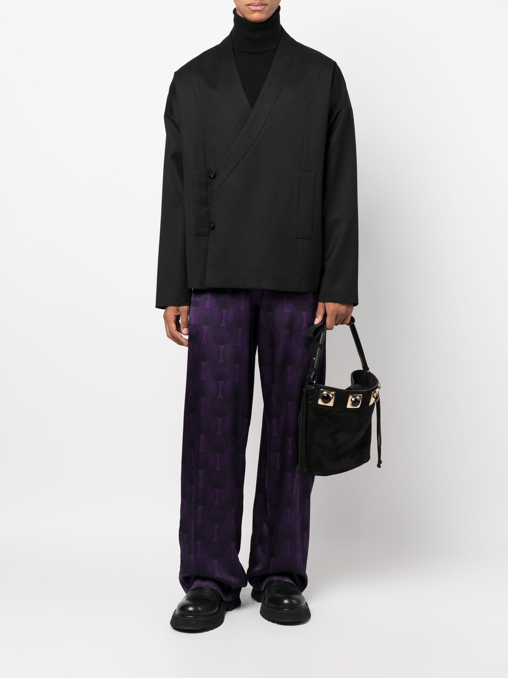 OZWALD BOATENG Trousers Purple Ozwald Boateng 