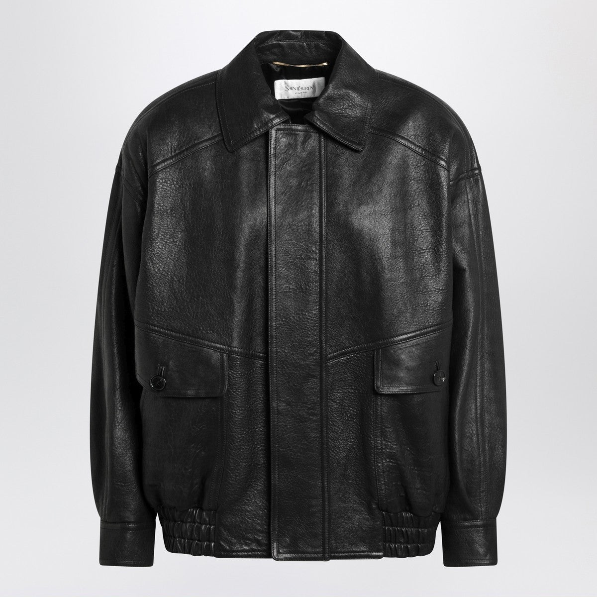 Saint Laurent Black balloon bomber jacket in lambskin Saint Laurent 