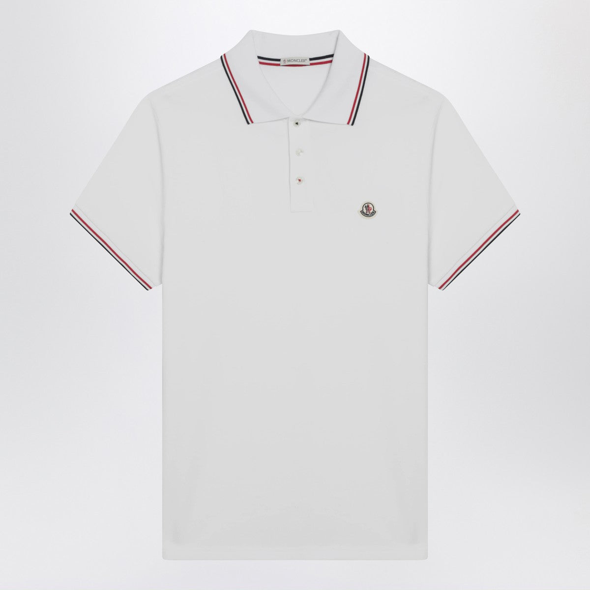 Moncler White short-sleeve polo shirt Moncler 