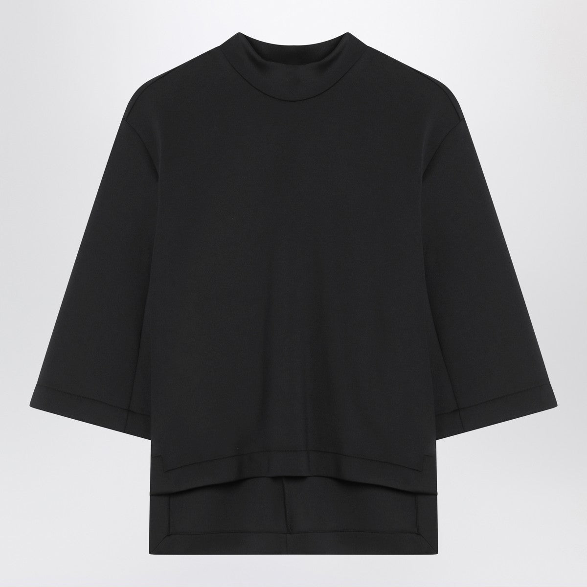 Moncler X Edward Enninful Black top with asymmetric hem Moncler X Edward Enninful 