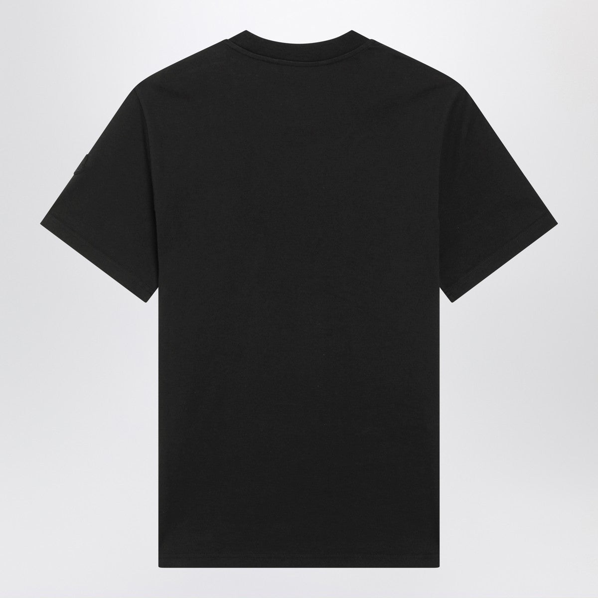 Moncler Black crewneck T-shirt with logo print Moncler 