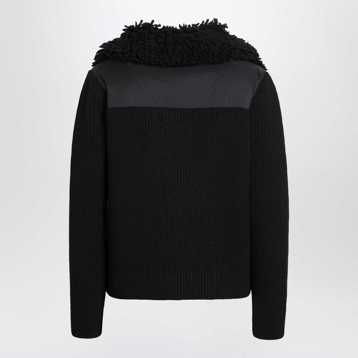 Moncler Grenoble Black padded wool cardigan Moncler Grenoble 