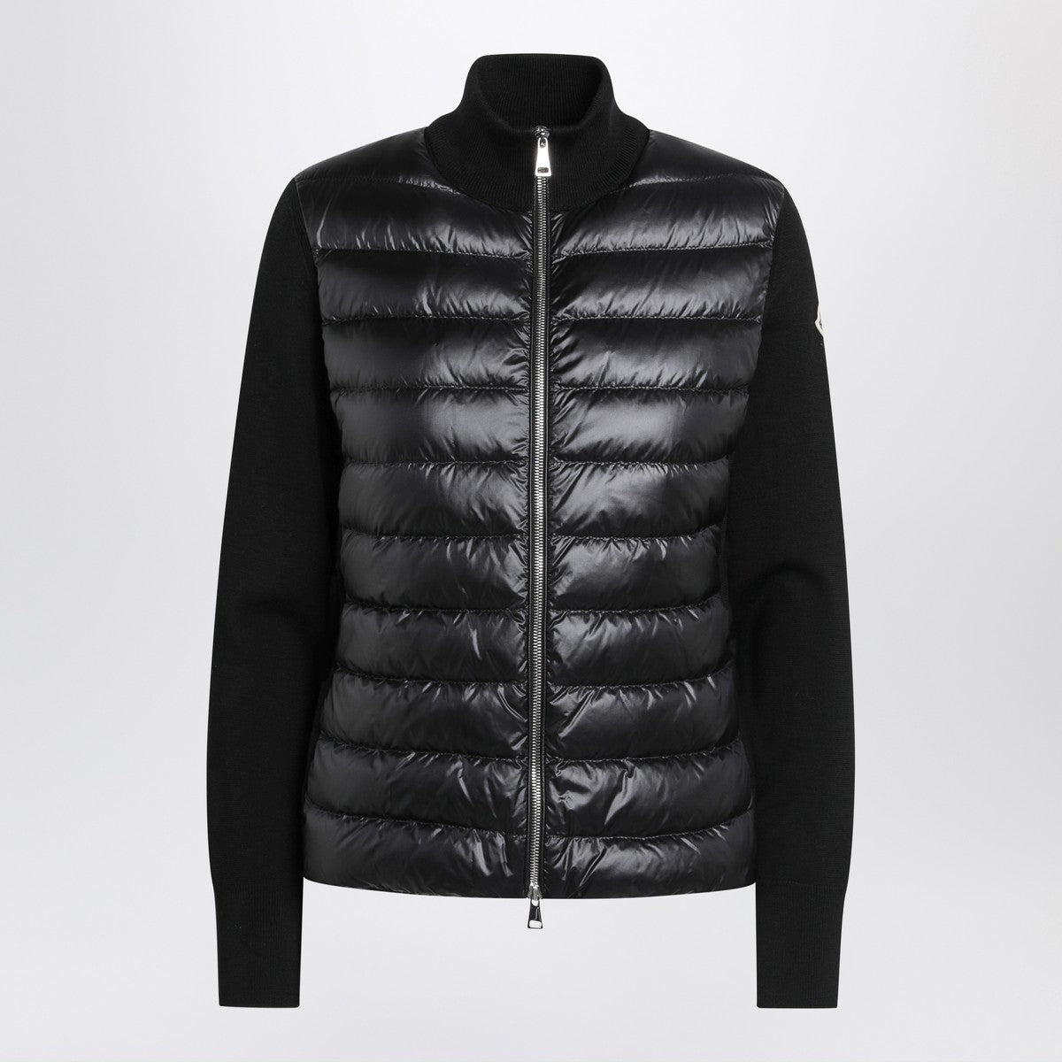 Moncler Black padded zip-up cardigan Moncler 