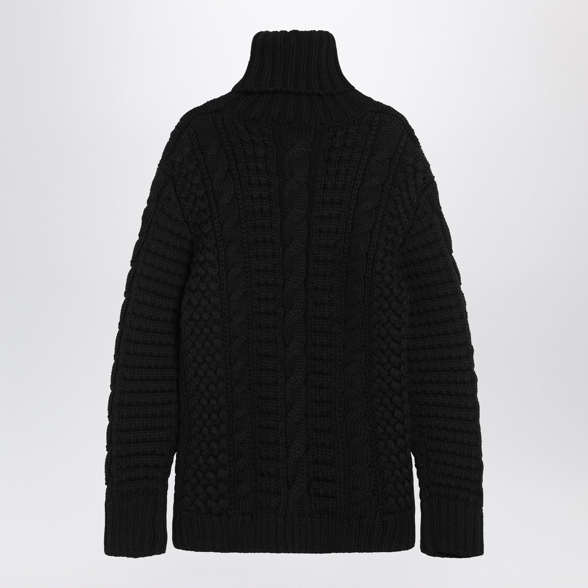Moncler X Edward Enninful Black wool turtleneck sweater Moncler X Edward Enninful 