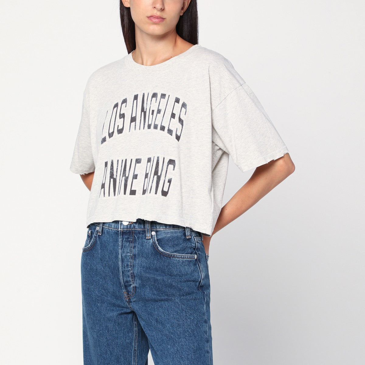 ANINE BING Johnny grey T-shirt ANINE BING 