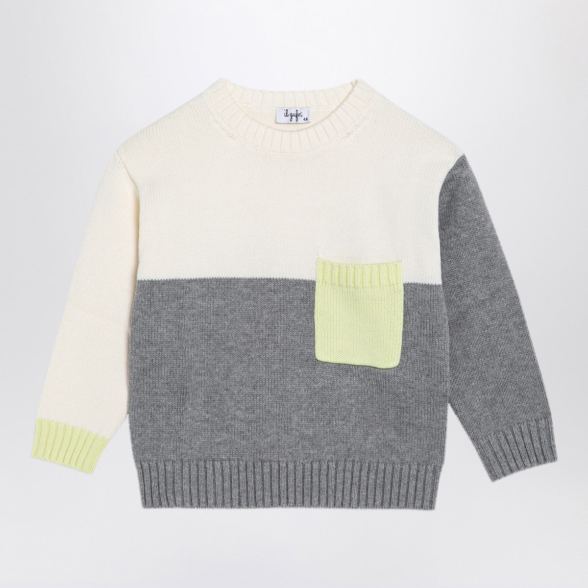 Il Gufo Colour-block jumper in organic cotton Il Gufo 