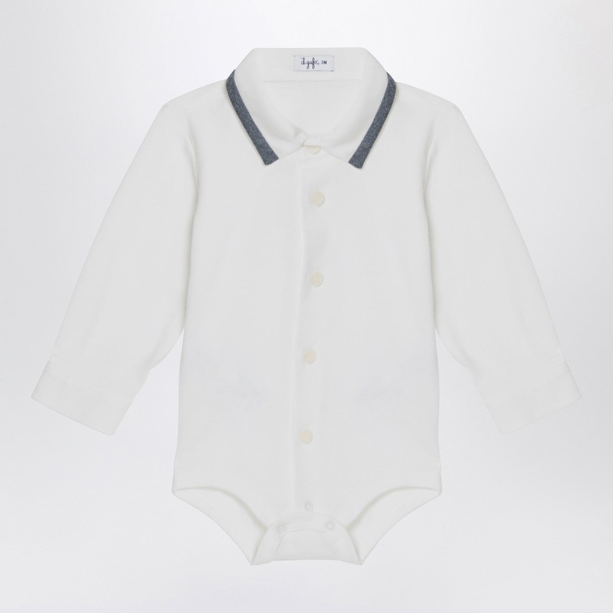 Il Gufo Milk-white cotton shirt bodysuit Il Gufo 