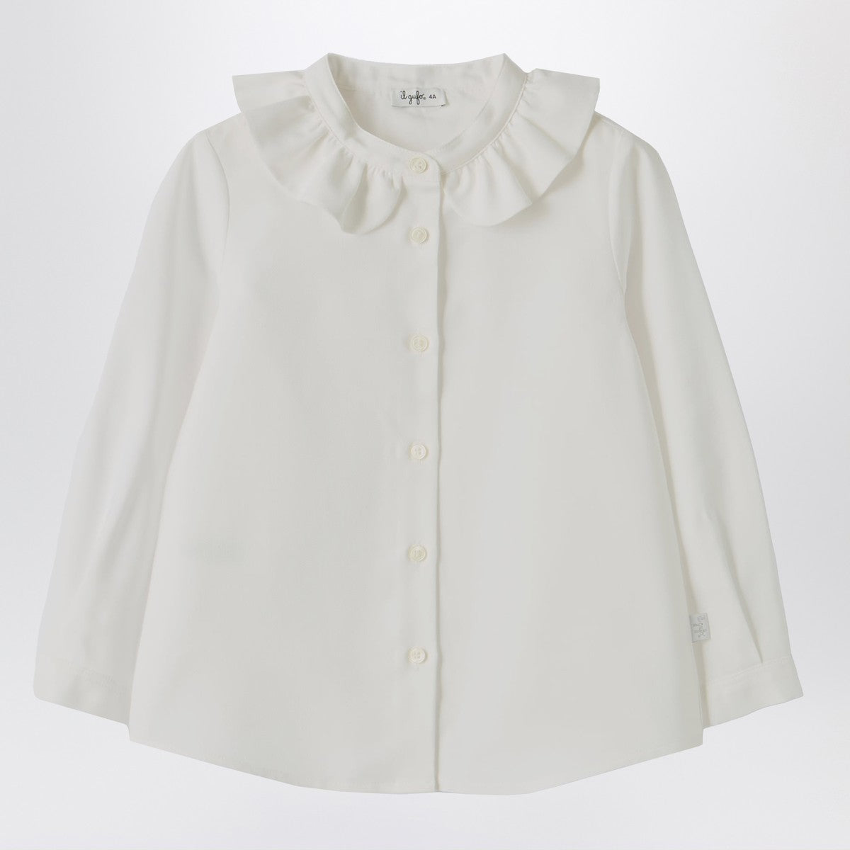 Il Gufo White shirt with ruffled collar Il Gufo 