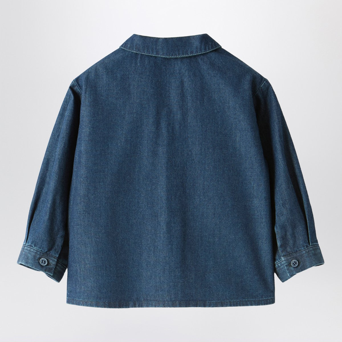 Il Gufo Baby shirt in blue denim Il Gufo 