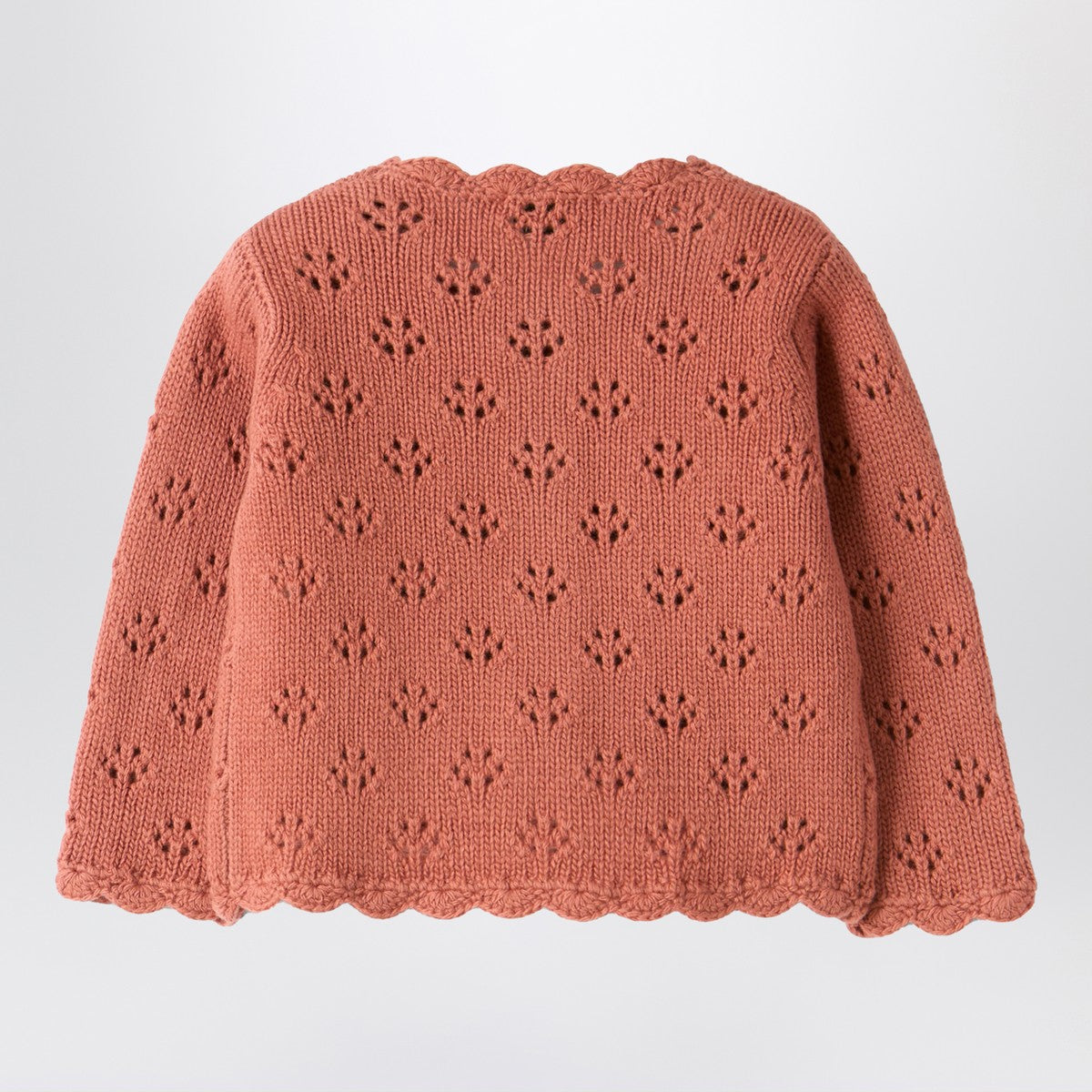 Il Gufo Pink cardigan with openwork pattern Il Gufo 