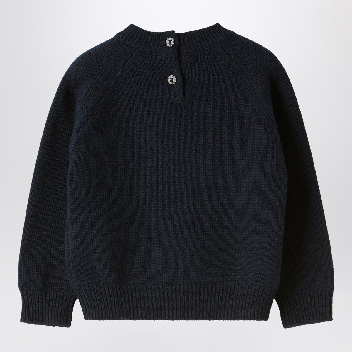 Il Gufo Blue wool sweater with dachshund Il Gufo 