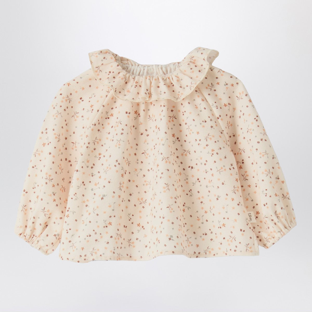 Teddy & Minou Cream blouse with floral print Teddy & Minou 