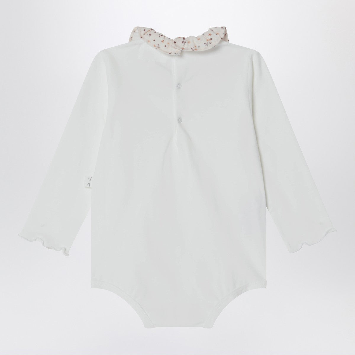 Teddy & Minou White bodysuit with neckline and floral print Teddy & Minou 