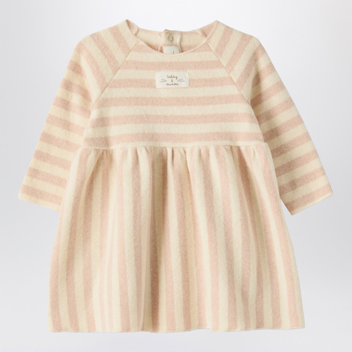Teddy & Minou Pink striped cotton-blend dress Teddy & Minou 