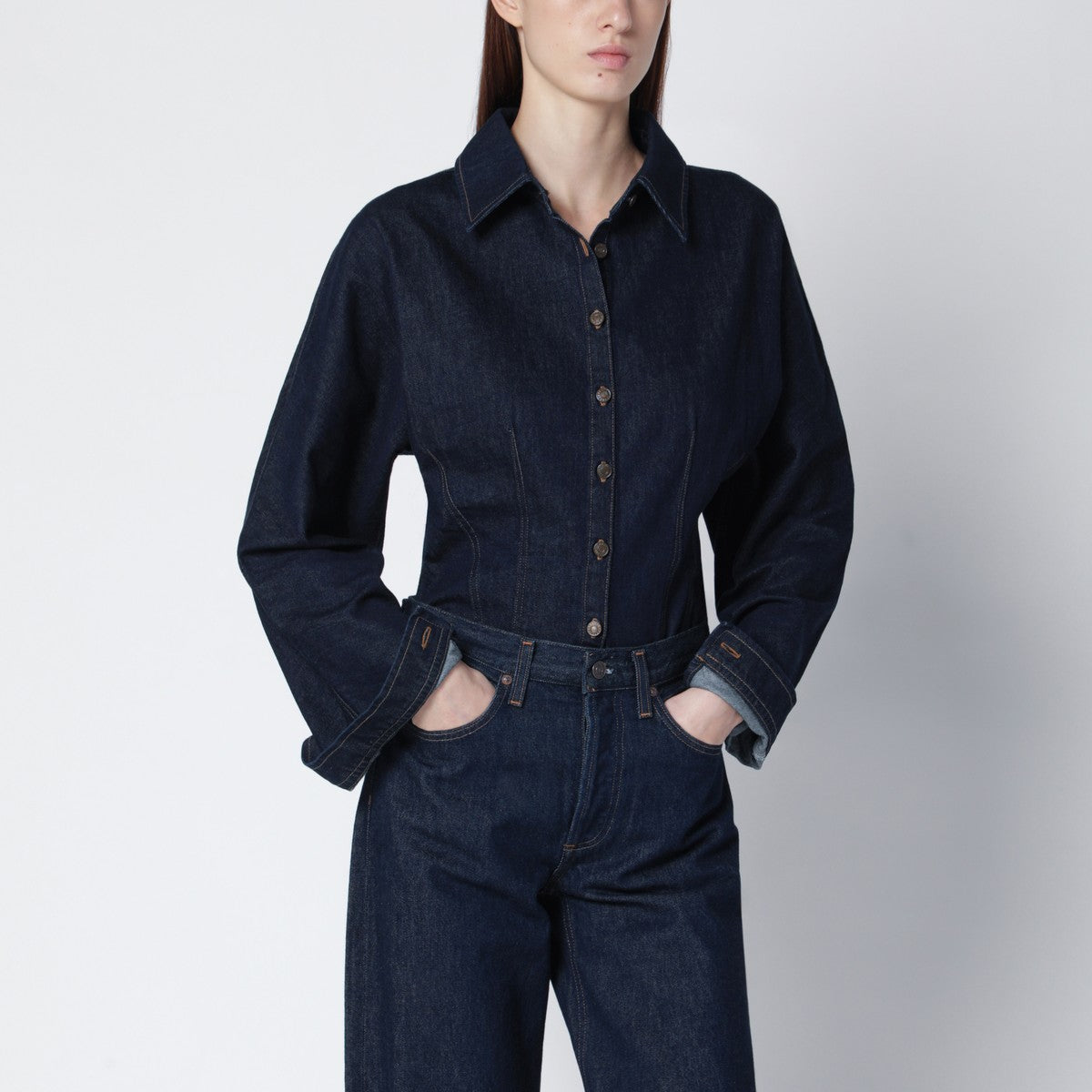 AGOLDE Dark indigo denim shirt Agolde 