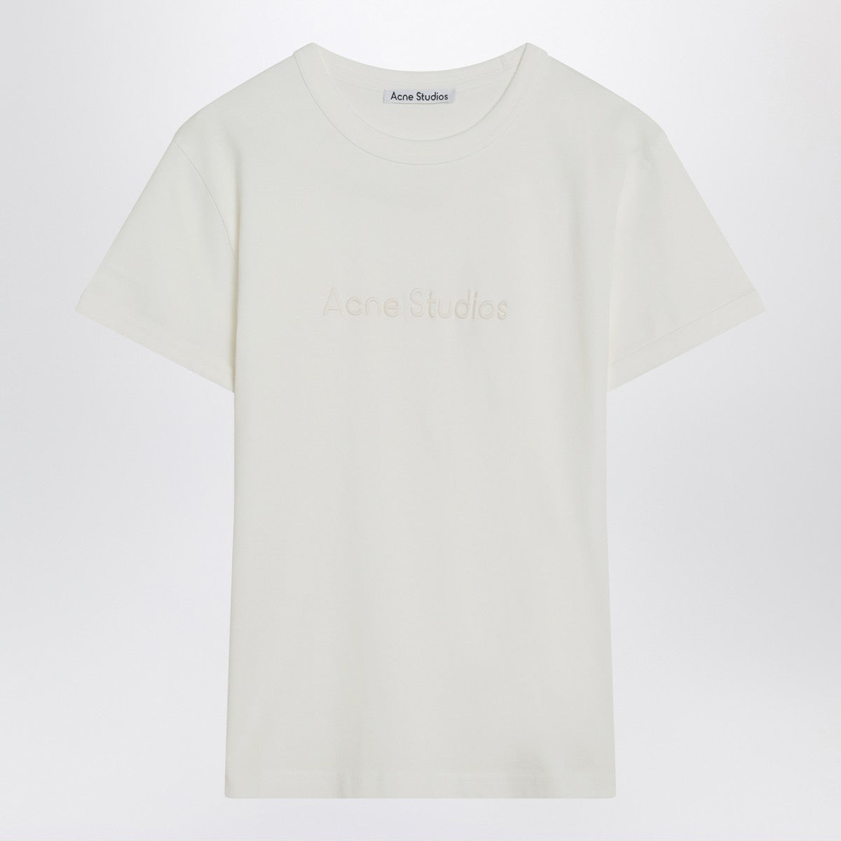Acne Studios White cotton T-shirt with logo Acne Studios 