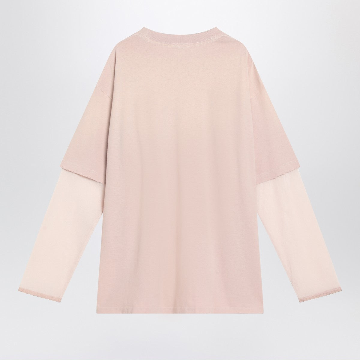 Acne Studios Pink violet layered T-shirt with print Acne Studios 