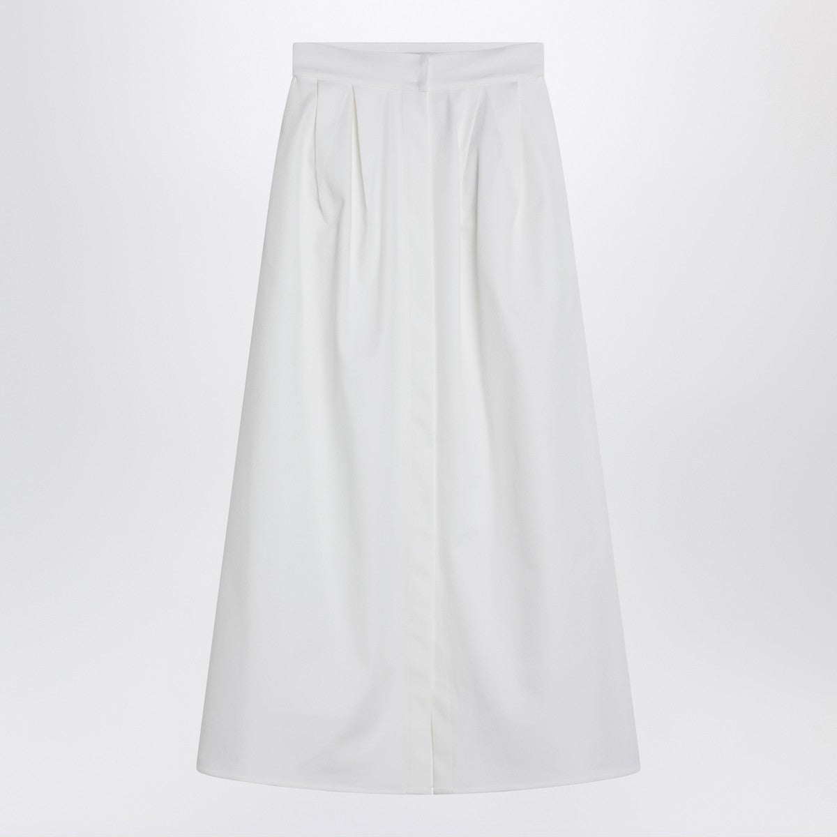 Max Mara Wide white gabardine skirt Max Mara 