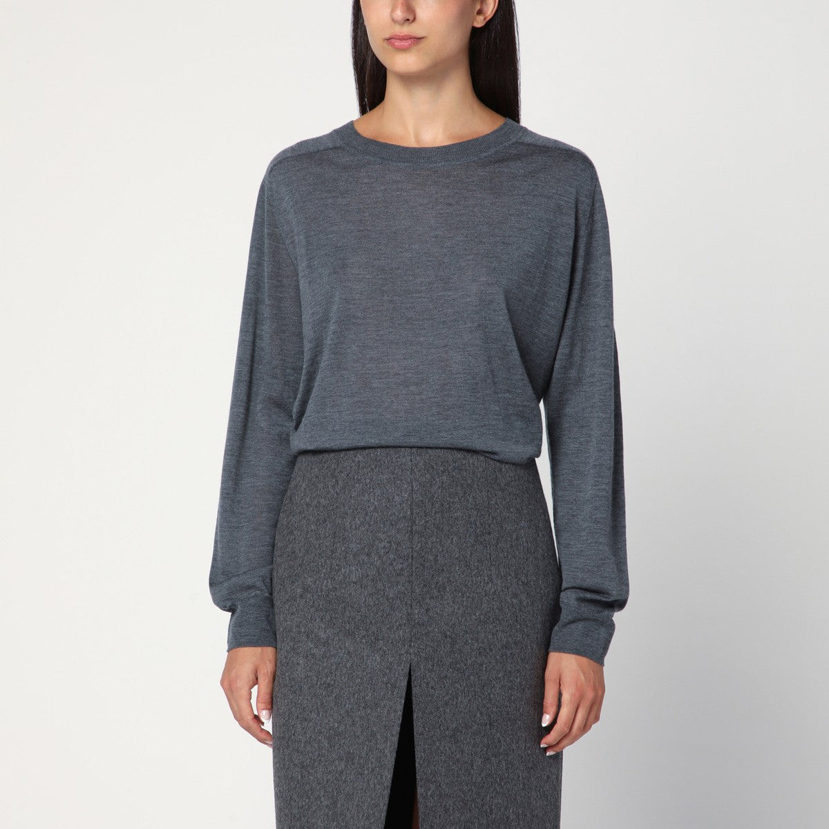 LouLou De Saison Anthracite grey cashmere sweater LouLou De Saison 