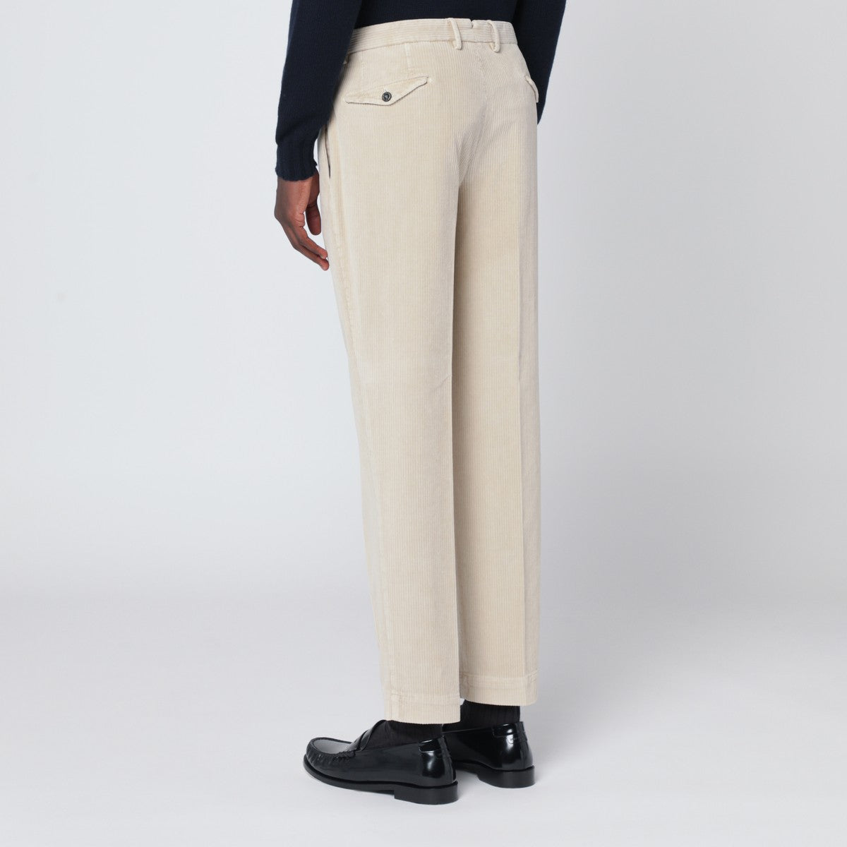 Santaniello Off-white corduroy trousers Santaniello 