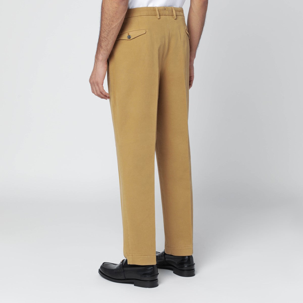 Santaniello Ochre cotton and cashmere trousers Santaniello 