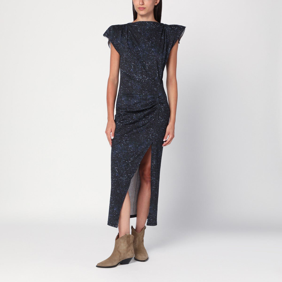 ISABEL MARANT Mid-length dress with midnight blue print Isabel Marant 
