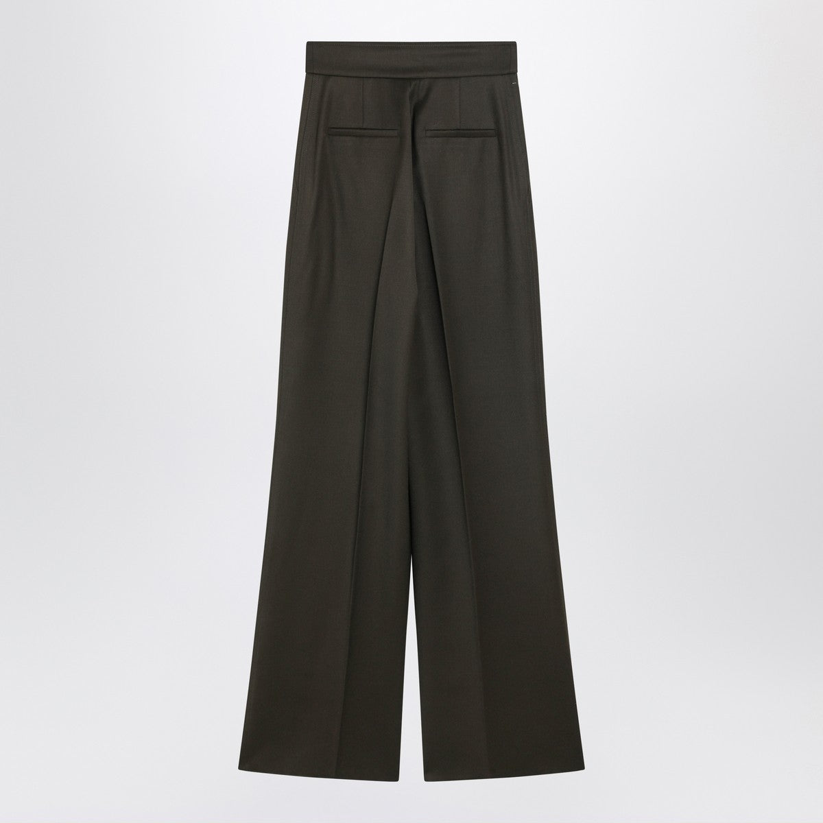 Max Mara Moss green wide-leg wool trousers Max Mara 