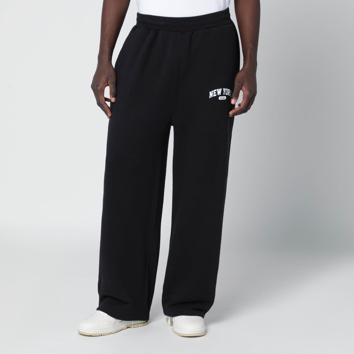 Awake NY Black cotton jogging trousers Awake NY 