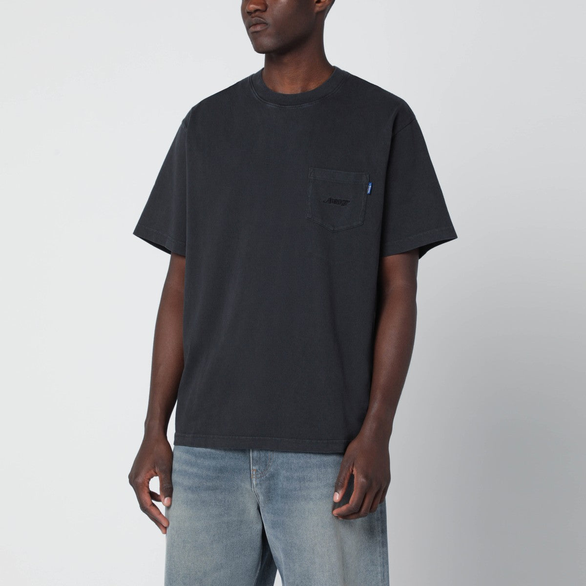 Awake NY Black crewneck T-shirt with logo Awake NY 