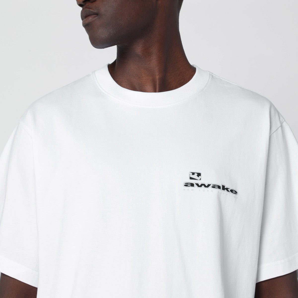 Awake NY White cotton T-shirt with logo Awake NY 