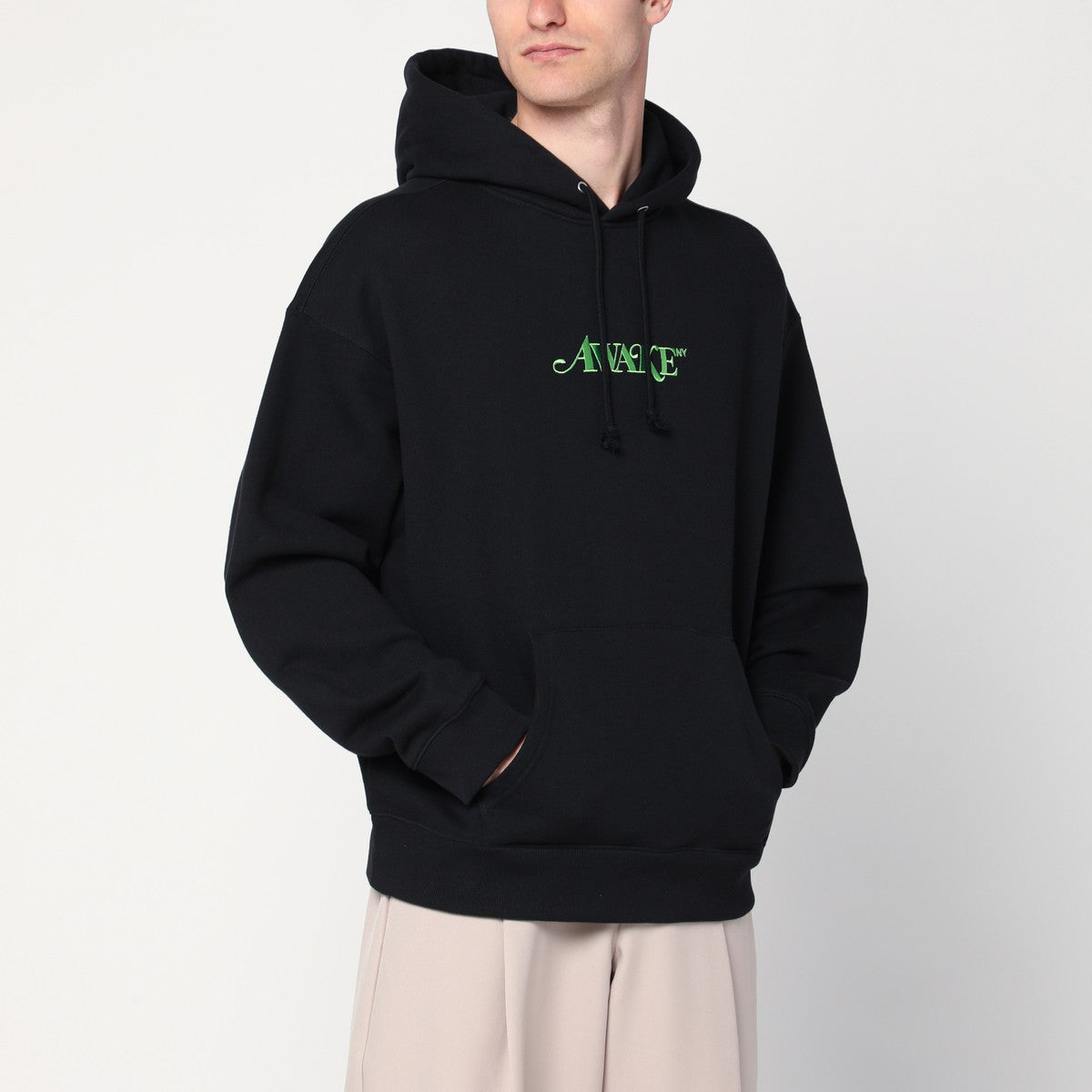Awake NY Black cotton sweatshirt with logo Awake NY 
