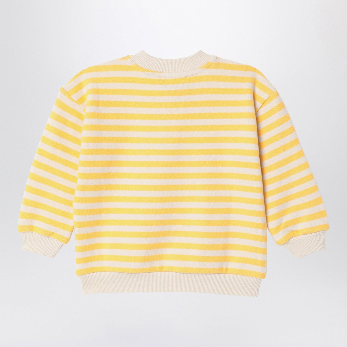 Bobo Choses Ivory/yellow striped button sweatshirt Bobo Choses 