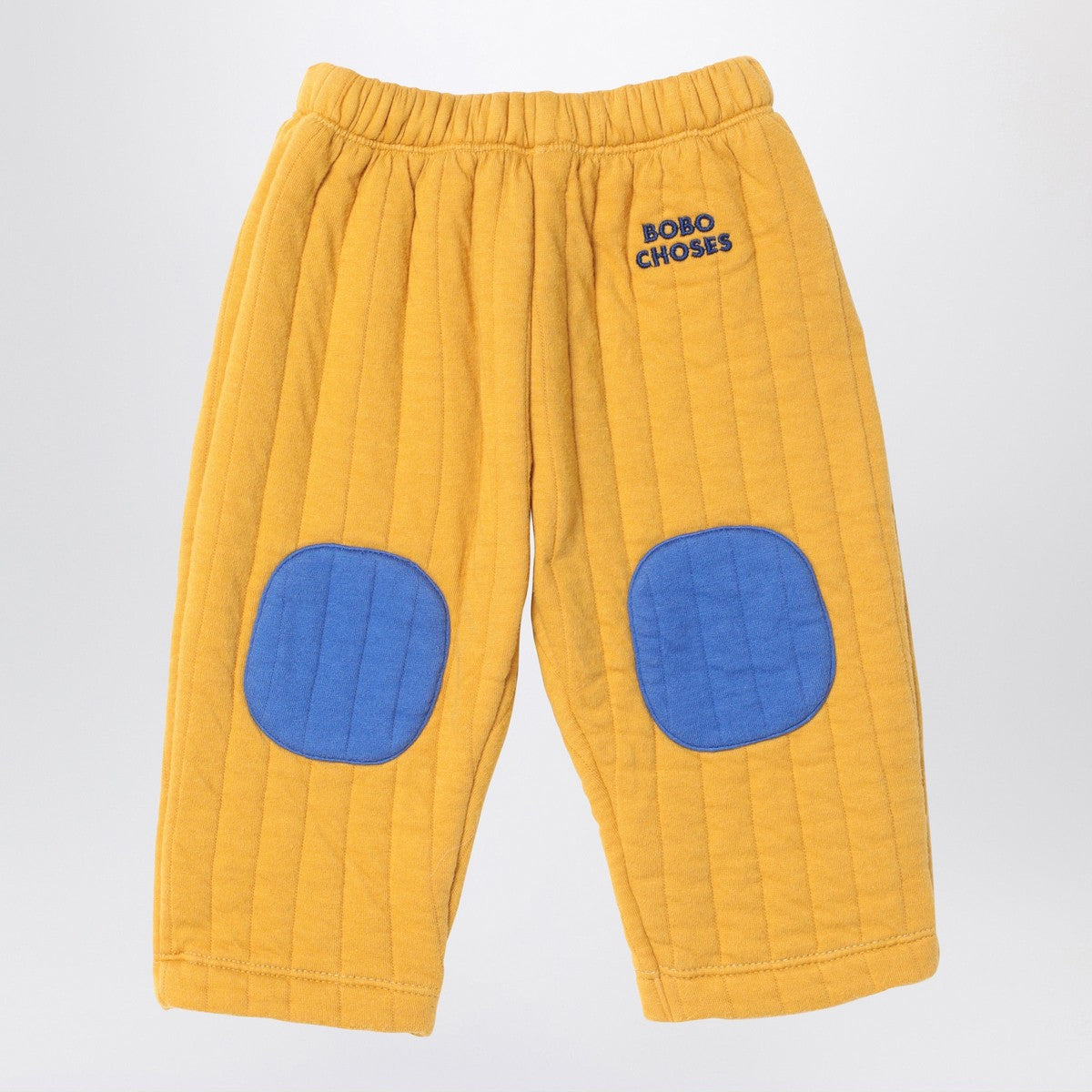 Bobo Choses Yellow/blue quilted jogging trousers Bobo Choses 