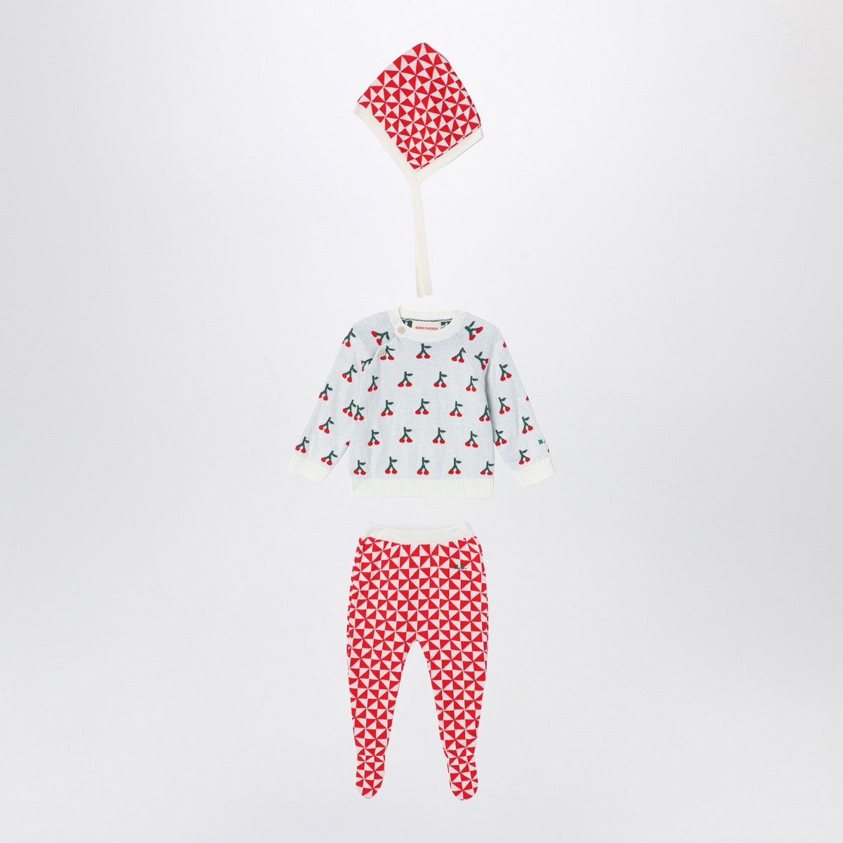 Bobo Choses Cherry three-piece set in cotton blend Bobo Choses 