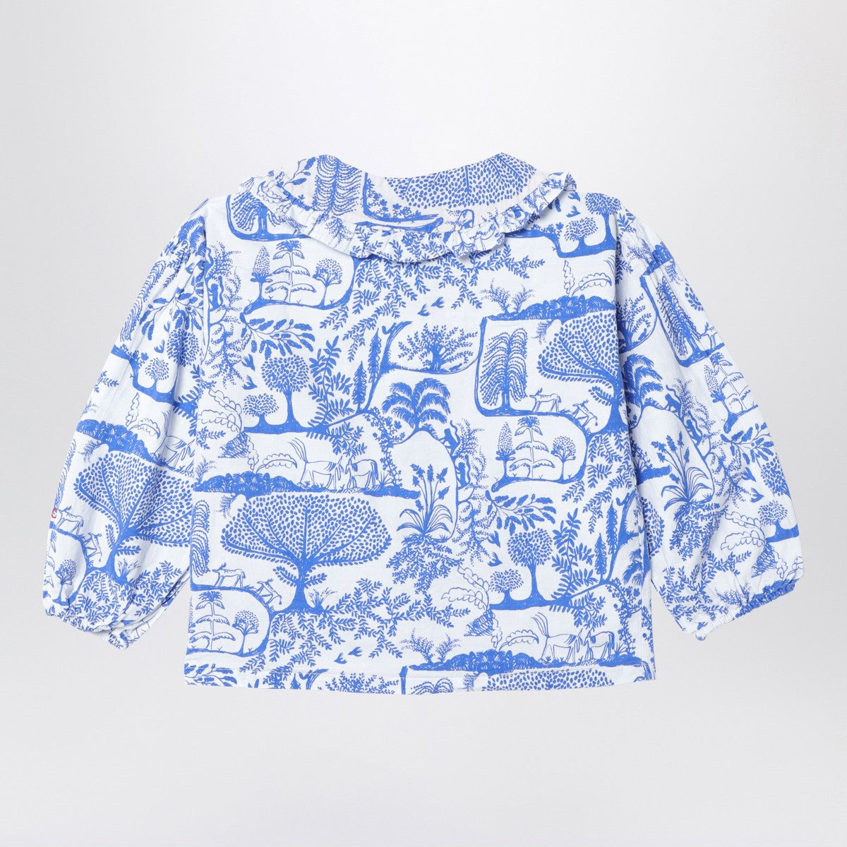 Bobo Choses Wonderland white/blue cotton blouse Bobo Choses 