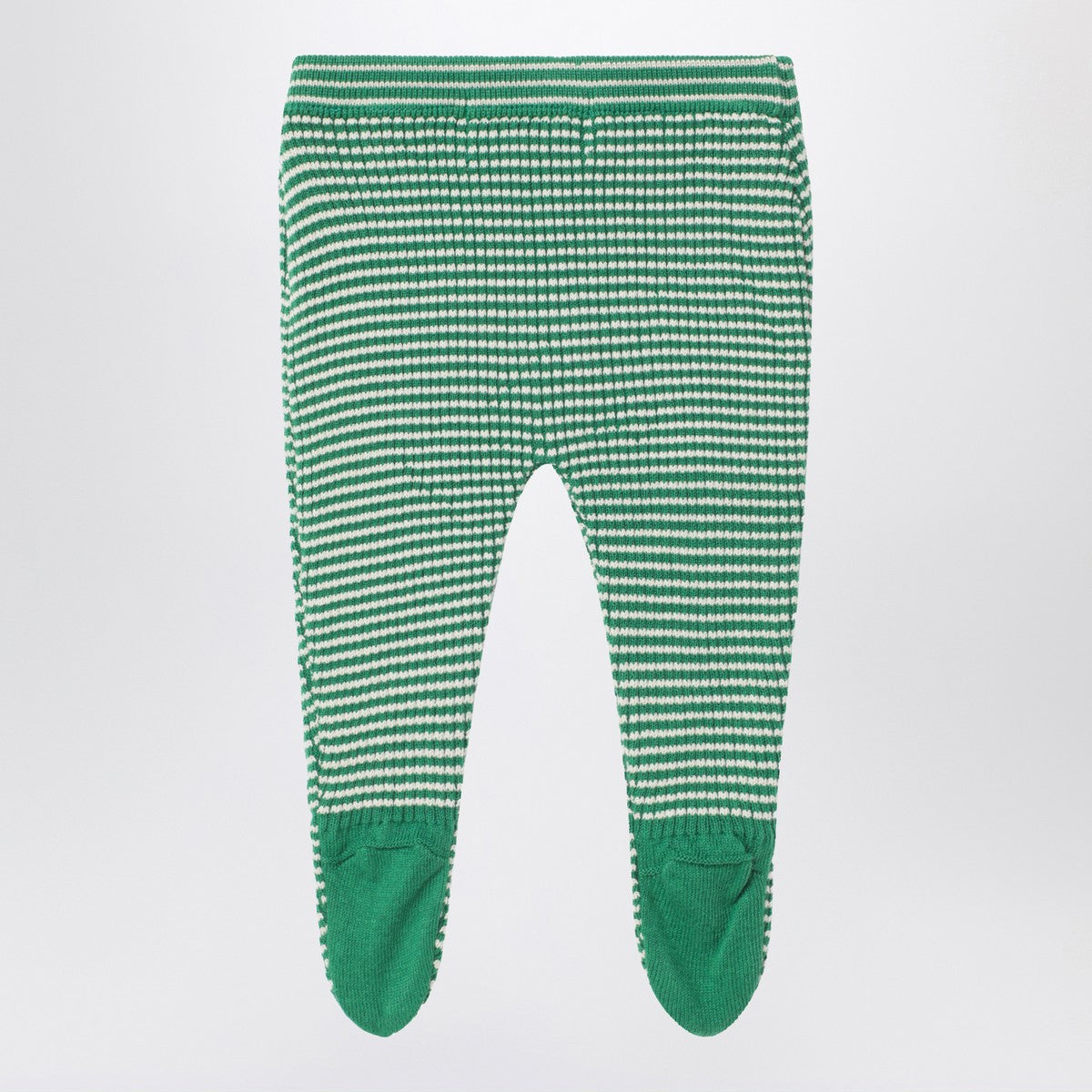 Bobo Choses Green/white Race Car footed leggings Bobo Choses 