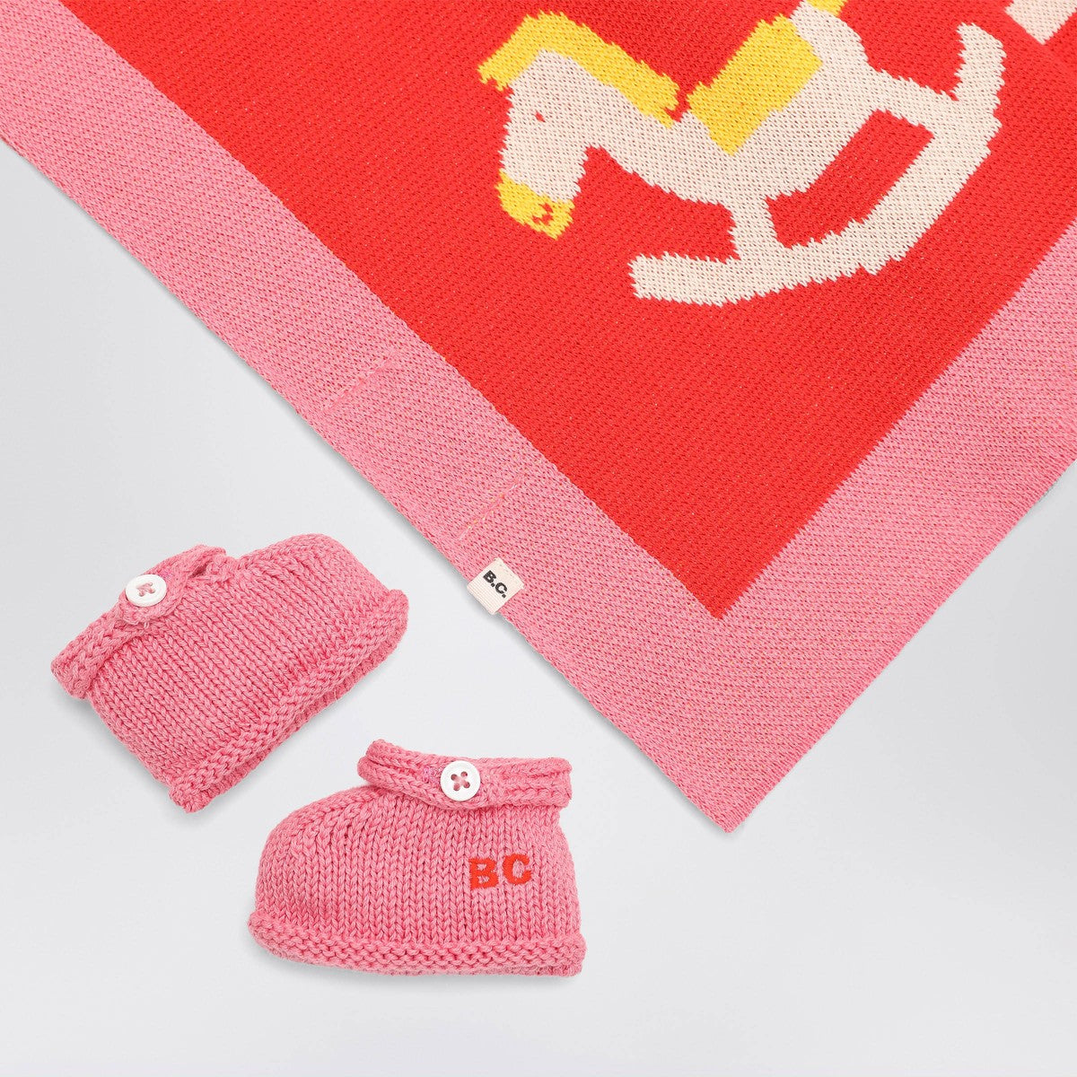 Bobo Choses Red cotton two-piece Rocking Horse set Bobo Choses 