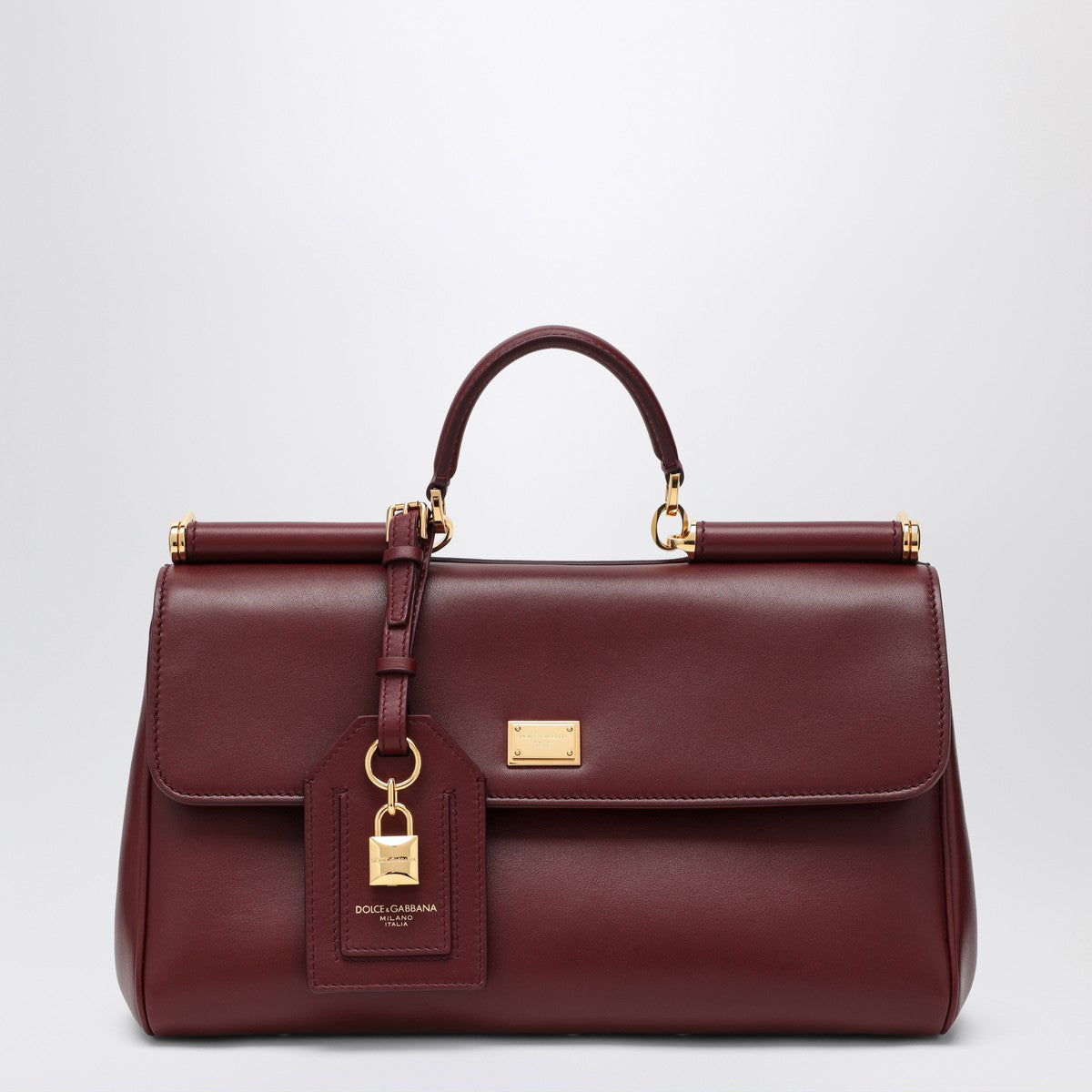 Dolce & Gabbana Dolce&Gabbana My Sicily handbag in burgundy leather Dolce & Gabbana 