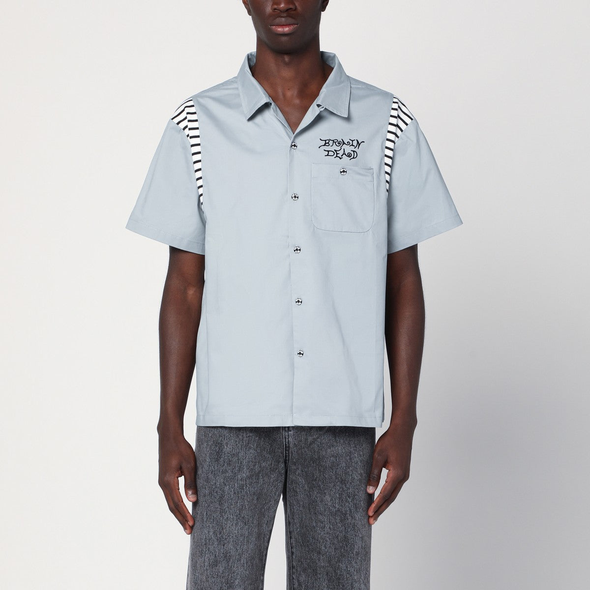 Brain Dead Grey/blue cotton shirt Brain Dead 