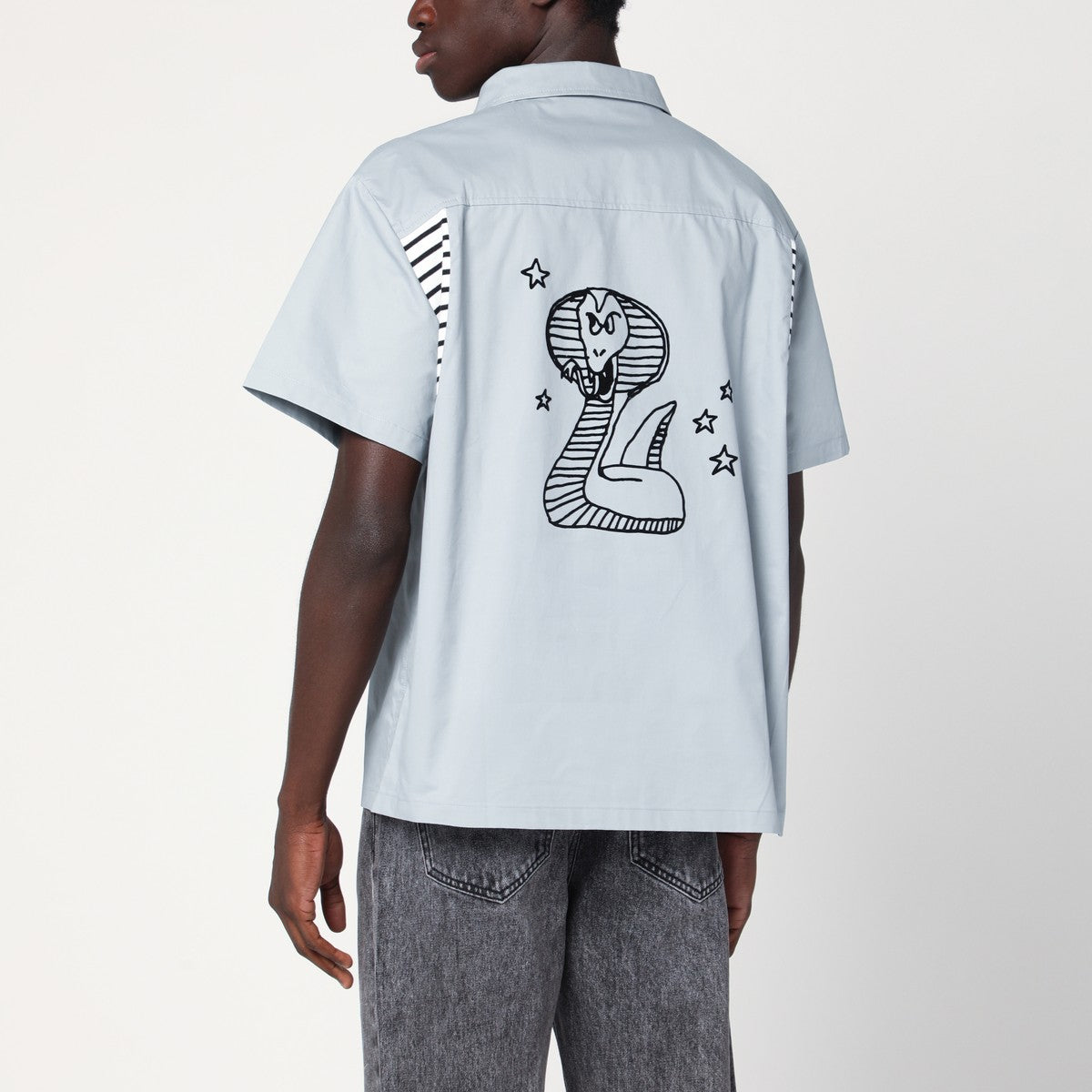Brain Dead Grey/blue cotton shirt Brain Dead 